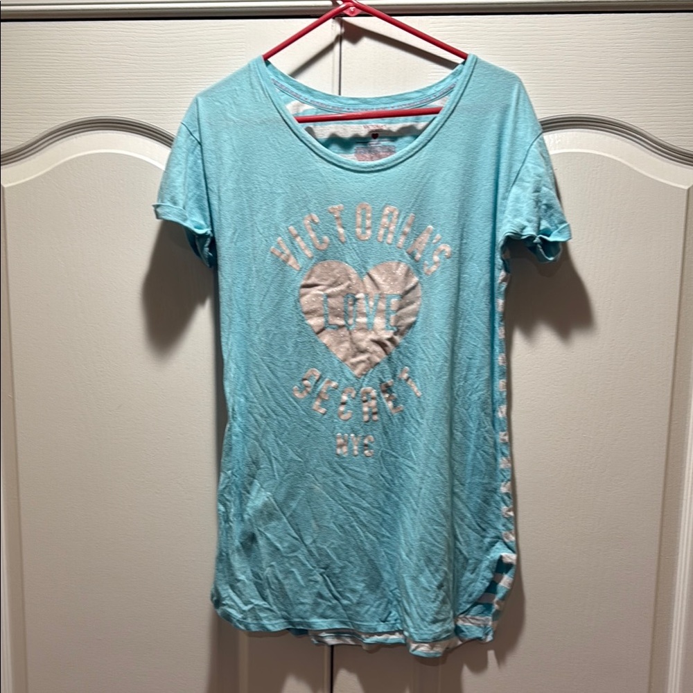 Victoria's Secret Aqua Heart Tee